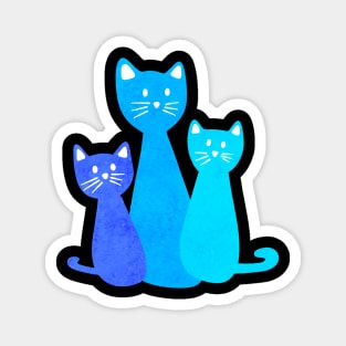 Blue Cats Magnet