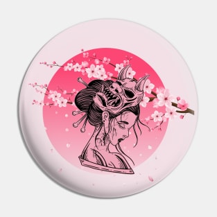Anime Gril Art - Cute Geisha Pin