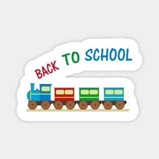 back to school train start first day of school Magnet