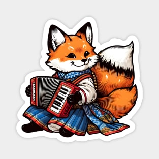 Foxy accordion Magnet