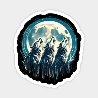 Wolf howling Magnet