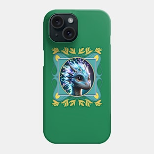 Baby Dragon with sparkly halo Phone Case