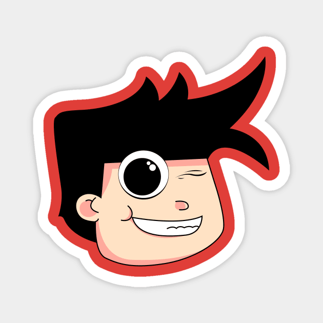 Cartoon Face Magnet by Krisgrad