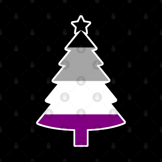 Christmas Tree LGBT Flag Asexual by aaallsmiles