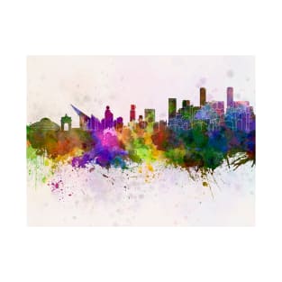 Caracas skyline in watercolor background T-Shirt