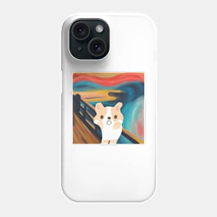 Corgi in The echo of The Scream Phone Case