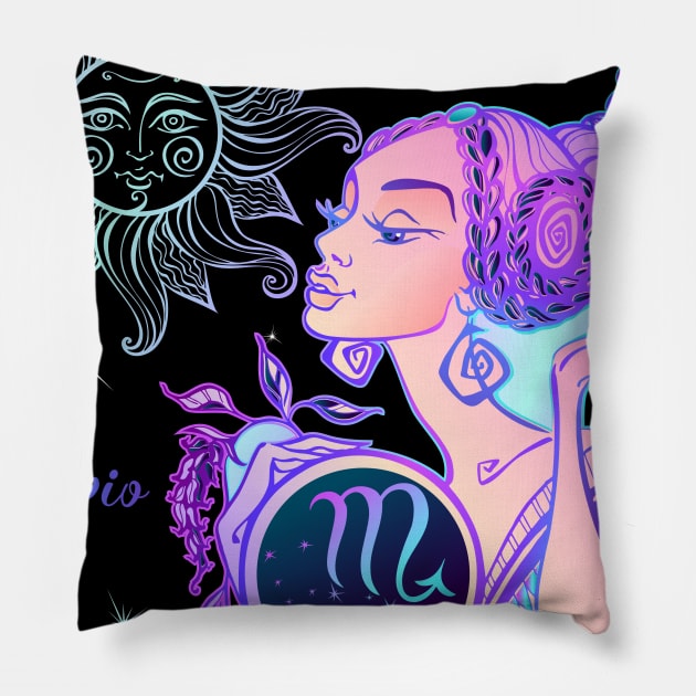 Scorpio Astrology Horoscope Zodiac Birth Sign Gift for Women Pillow by xena