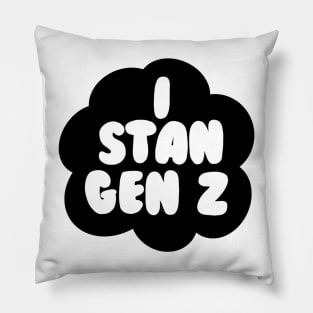 i stan gen z bubble - black Pillow