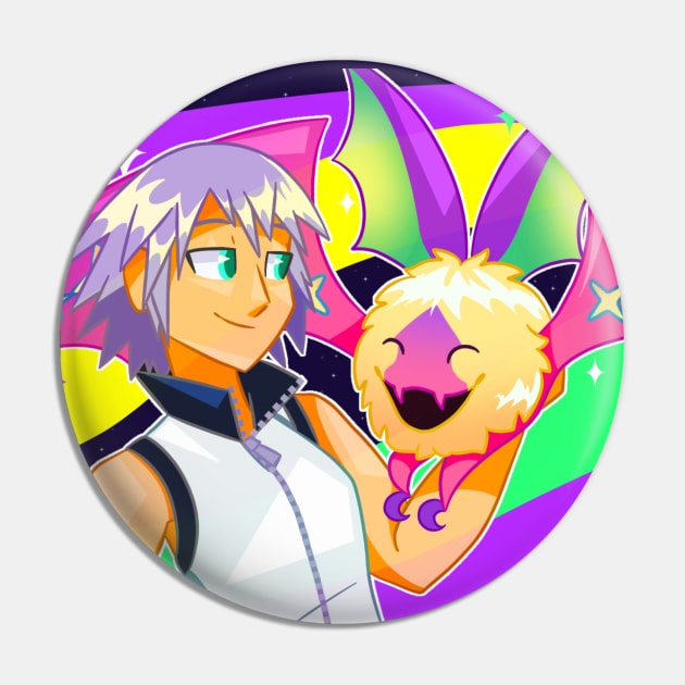 Riku and his bat Pin by Imaplatypus