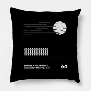 Simon & Garfunkel / Wednesday Morning 3am / Minimalist Design Pillow