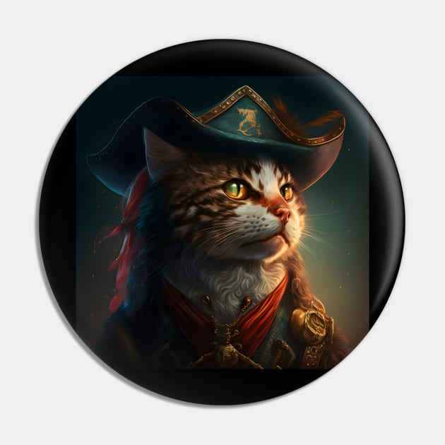 Pirate Cat Pin by ArtisticCorner