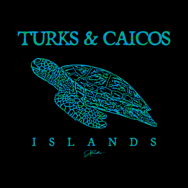 Turks & Caicos Islands Gliding Sea Turtle by jcombs