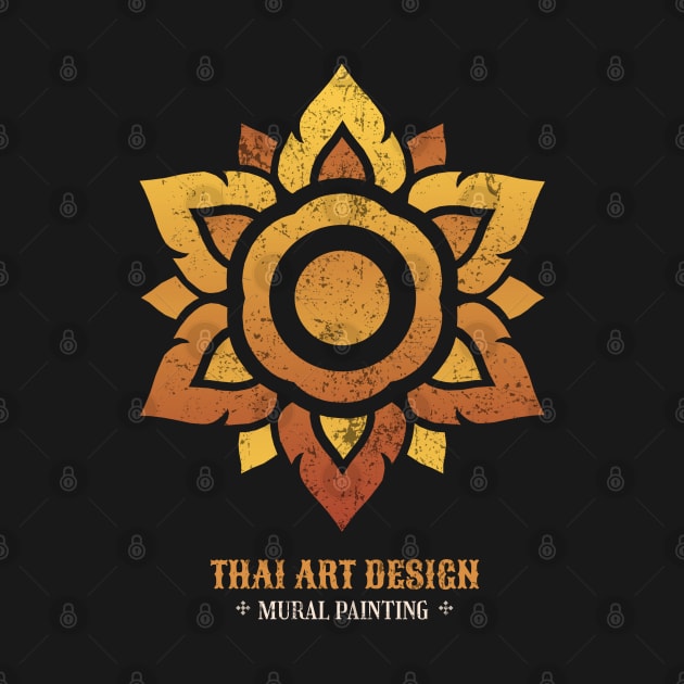 Thai Traditional Mural Painting by KewaleeTee