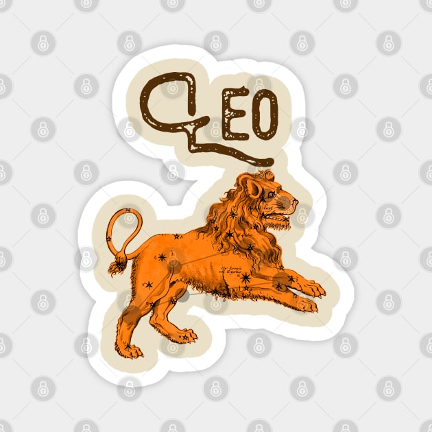 Leo ))(( Astrological Sign Zodiac Constellation Design Magnet by darklordpug