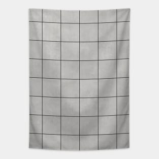 Large Grid Pattern - Grey Tapestry