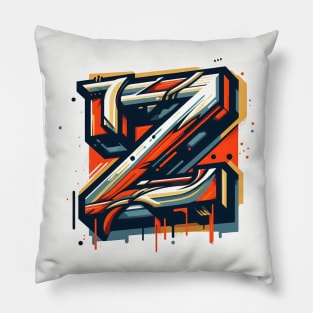 Letter Z design graffity style Pillow