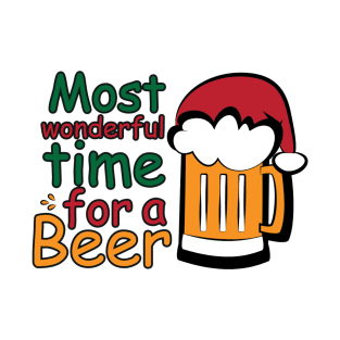 It's The Most Wonderful Time Santa Claus Beer T-shirt, Funny Christmas Gift Top T-Shirt