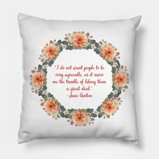 Austen Insults - Agreeable Pillow