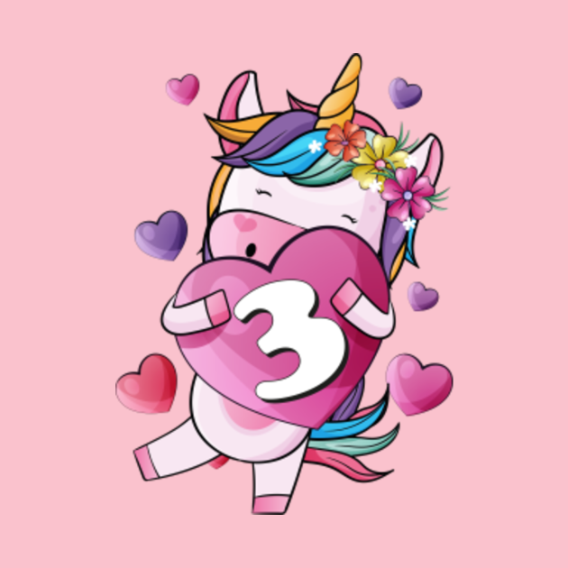 3rd birthday unicorn lover for 3 year olds unicorn 3rd birthday t