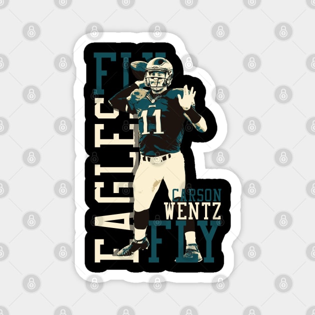 Fly Eagles Fly Carson Wentz Magnet by mia_me