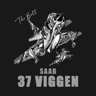 Saab 37 Viggen Swedish Multi Combat Aircraft T-Shirt