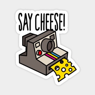 Say cheese Hipster funny instant camera cartoon vintage camera Magnet