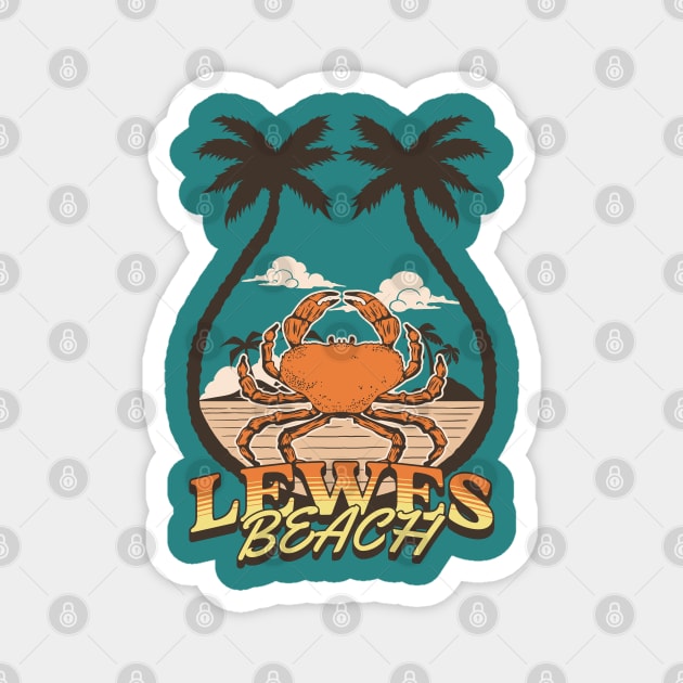 Lewes Beach Magnet by Dauberman Graphic Design