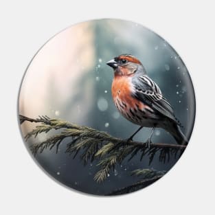 Dreamy boreal purple finch collage Pin