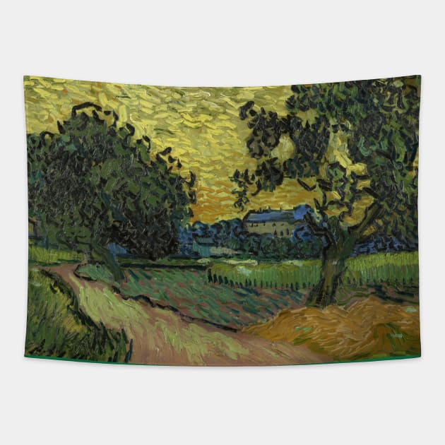 Landscape at Saint-Remy - Vincent van Gogh Tapestry by KargacinArt