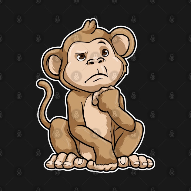 Monkey thoughtful by Markus Schnabel