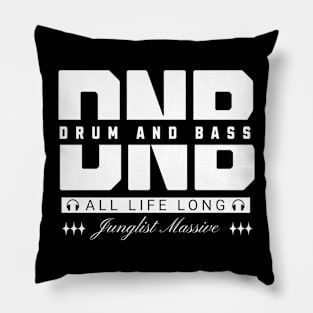 DNB - Split Text (White) Pillow