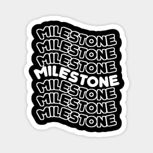 milestone white Magnet