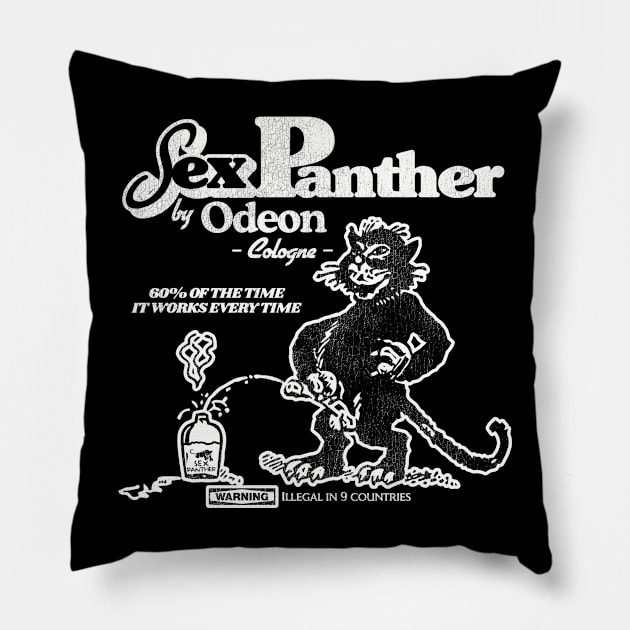 Sex Panther by Odeon B/W Pillow by darklordpug