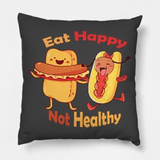 Happy food characters Pillow