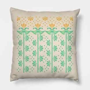 Vintage Art Deco floral pattern Pillow