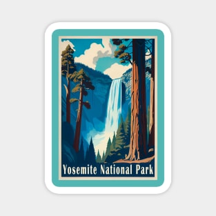 Yosemite National Park Vintage Travel Poster Magnet