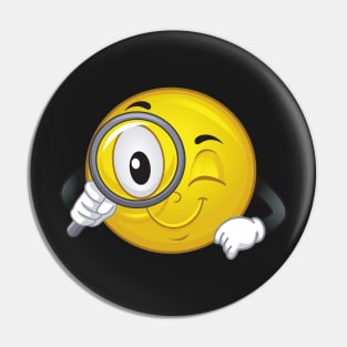 Detective Smiley Pin