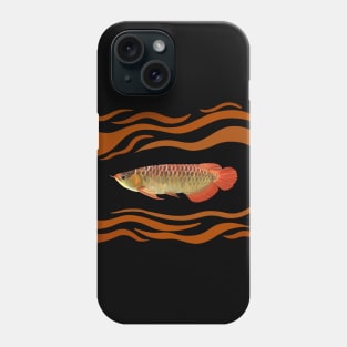 Orange Arowana Fish - Orange Waves Phone Case