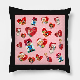 Vintage Valentine Pattern Pillow