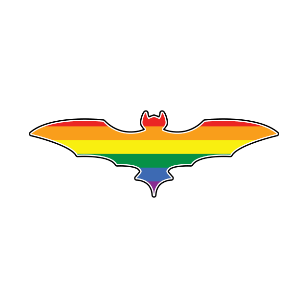 Rainbow Bat Flag by Wickedcartoons