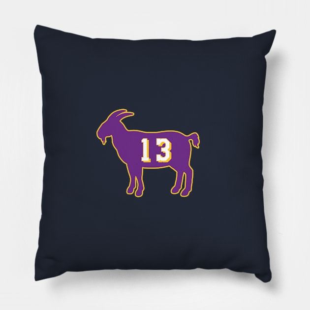 Wilt Chamberlain Los Angeles Goat Qiangy Pillow by qiangdade