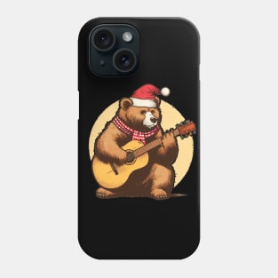 Oso navideño con guitarra 1 Phone Case