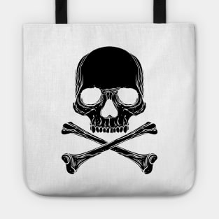 Cross bones and skull Tote