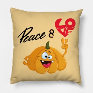 Peace & LOVE Cute Pumpkin Pillow