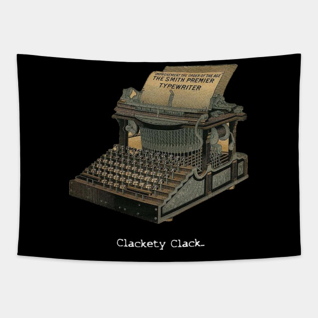 Clackety Clack! Antique Typewriter Tapestry by Pixelchicken