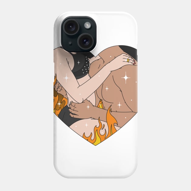 Couple Fire Phone Case by eromatica
