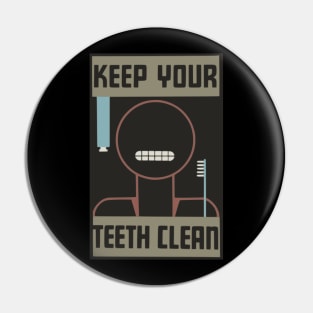 Vintage Behavioral Propaganda Poster Pin