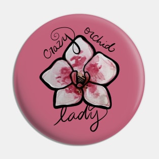 Crazy Orchid Lady Pin