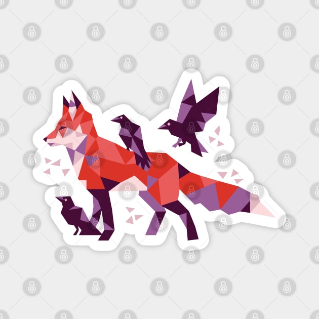 Fox & Crows Magnet by nahamut