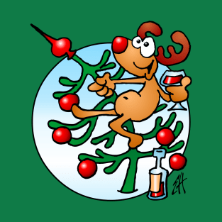 Reindeer in a Christmas tree T-Shirt